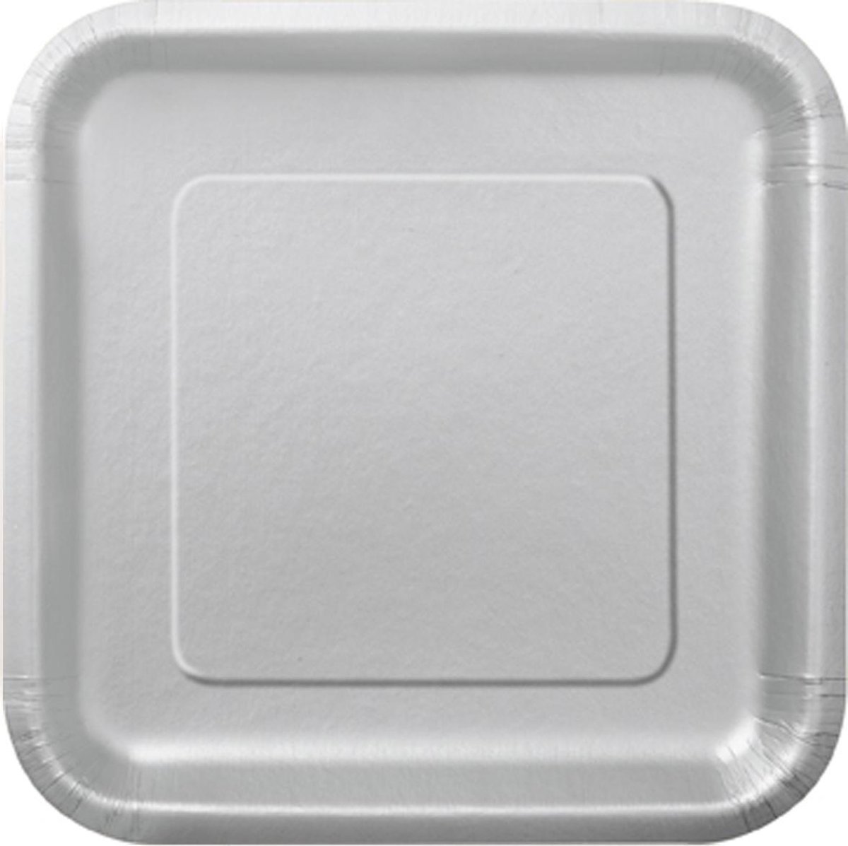 UNIQUE - 16 kleine zilverkleurige kartonnen borden - Decoratie > Borden